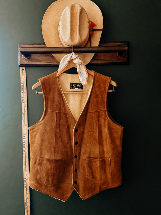 Vintage Leather Sherpa Vest