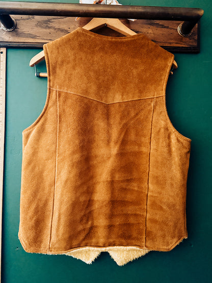 Vintage Leather Sherpa Vest