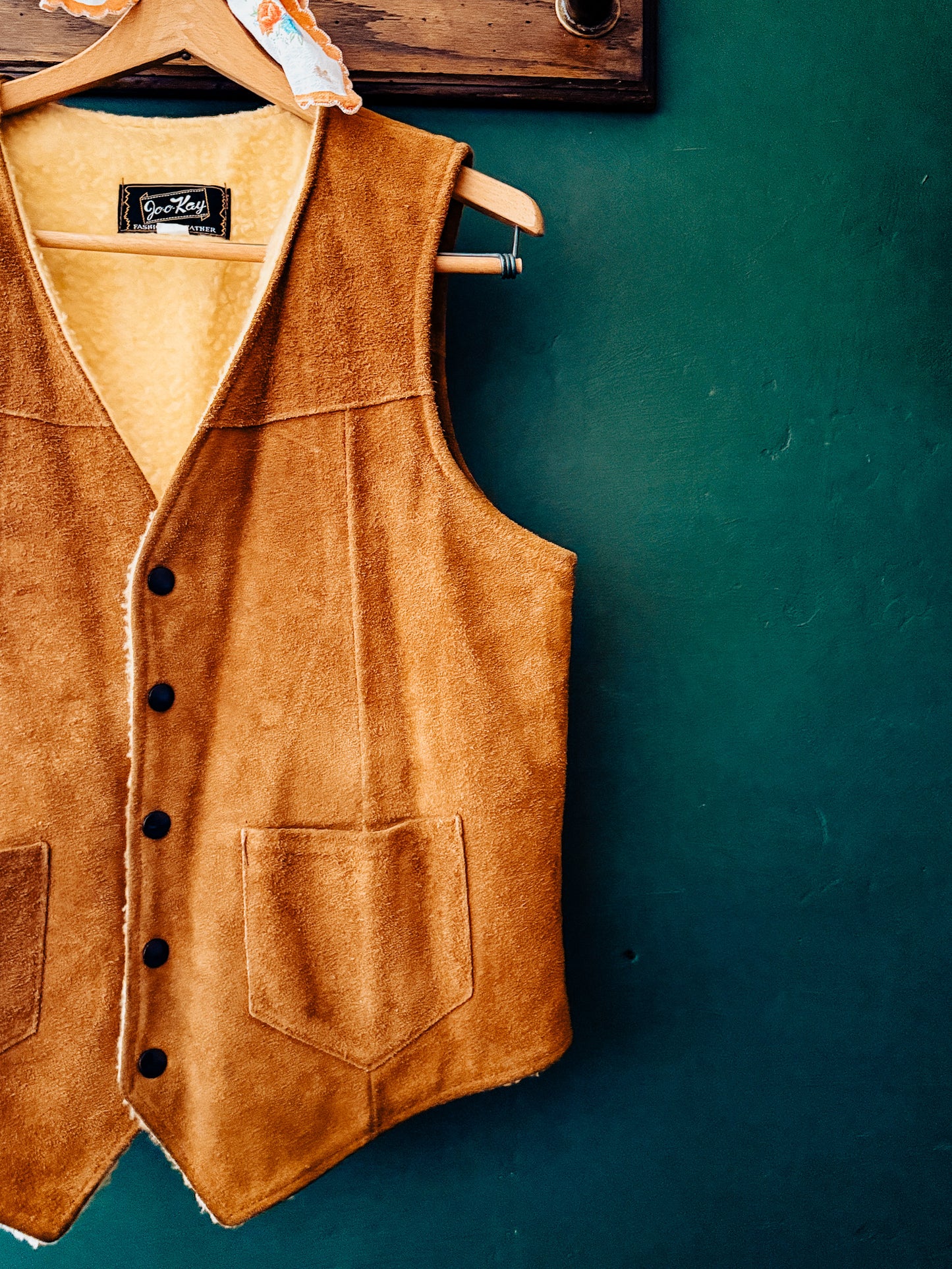 Vintage Leather Sherpa Vest