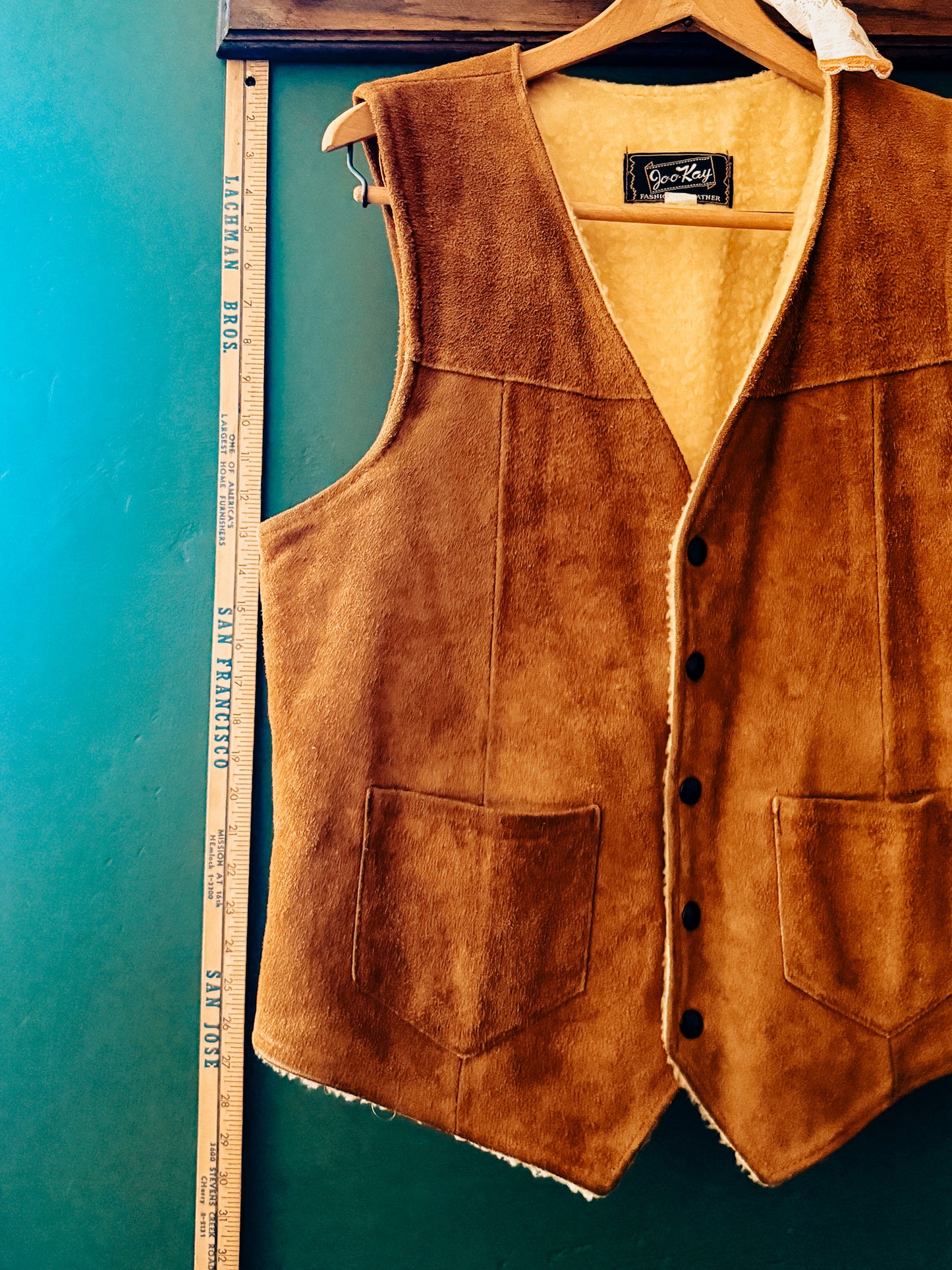 Vintage Leather Sherpa Vest