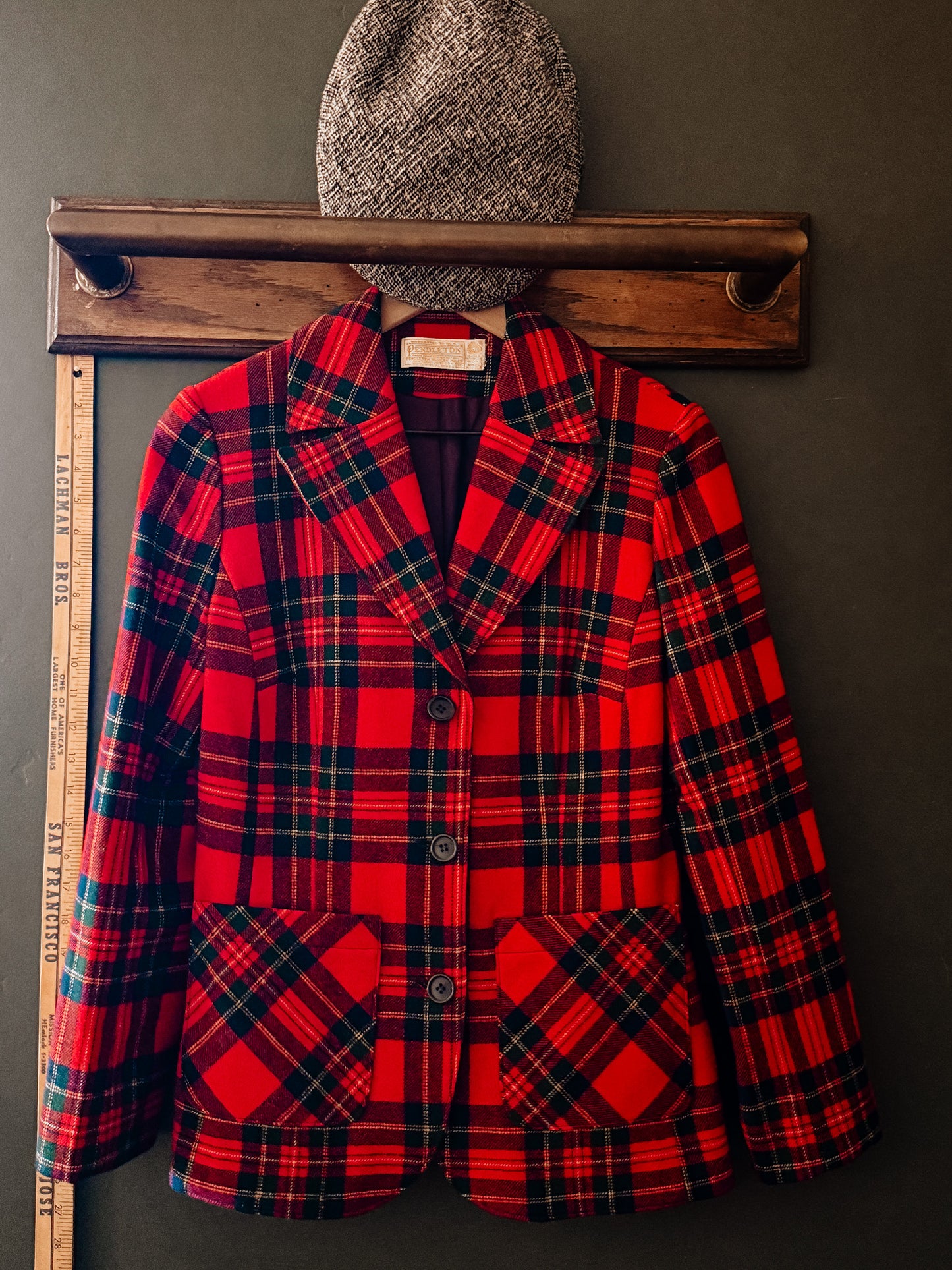 Vintage Pendleton Red Tartan Blazer