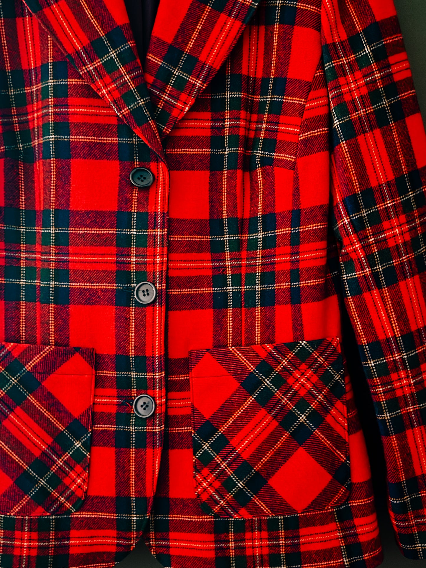 Vintage Pendleton Red Tartan Blazer