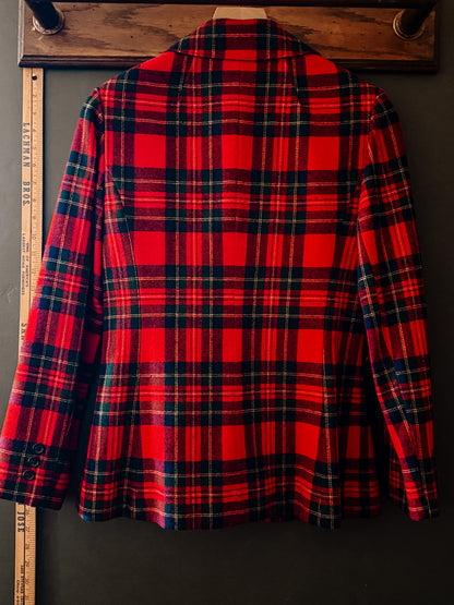Vintage Pendleton Red Tartan Blazer