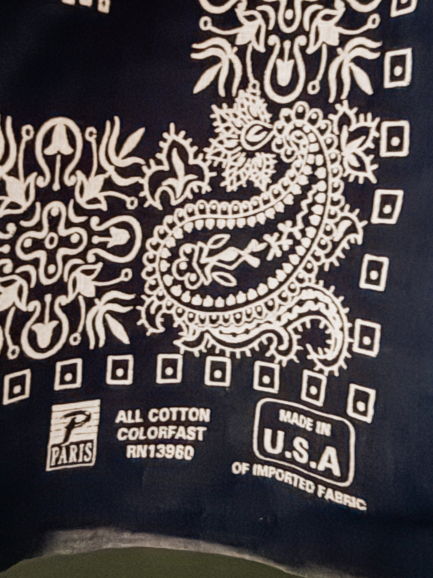 Vintage Navy Bandana - 001