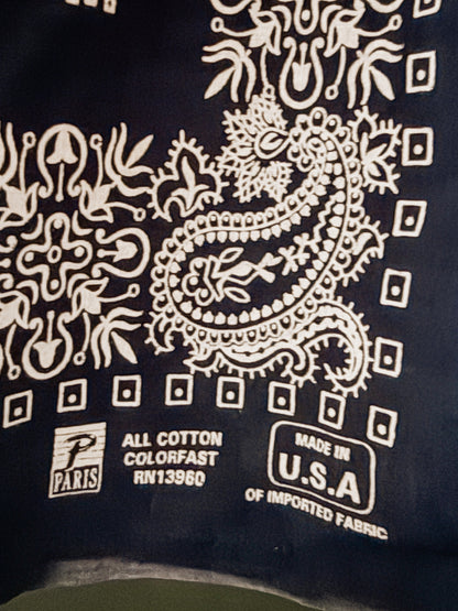 Vintage Navy Bandana - 001