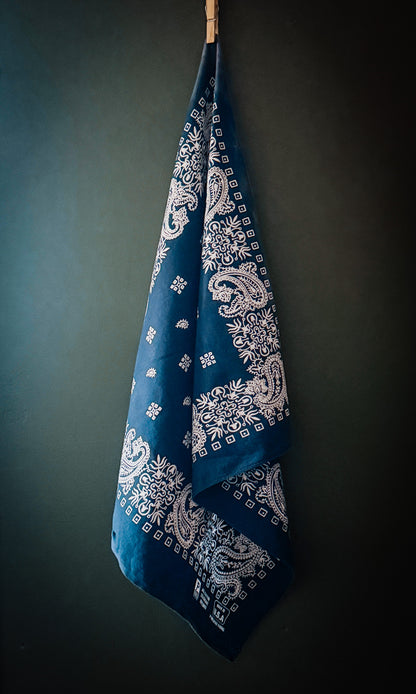 Vintage Navy Bandana - 001