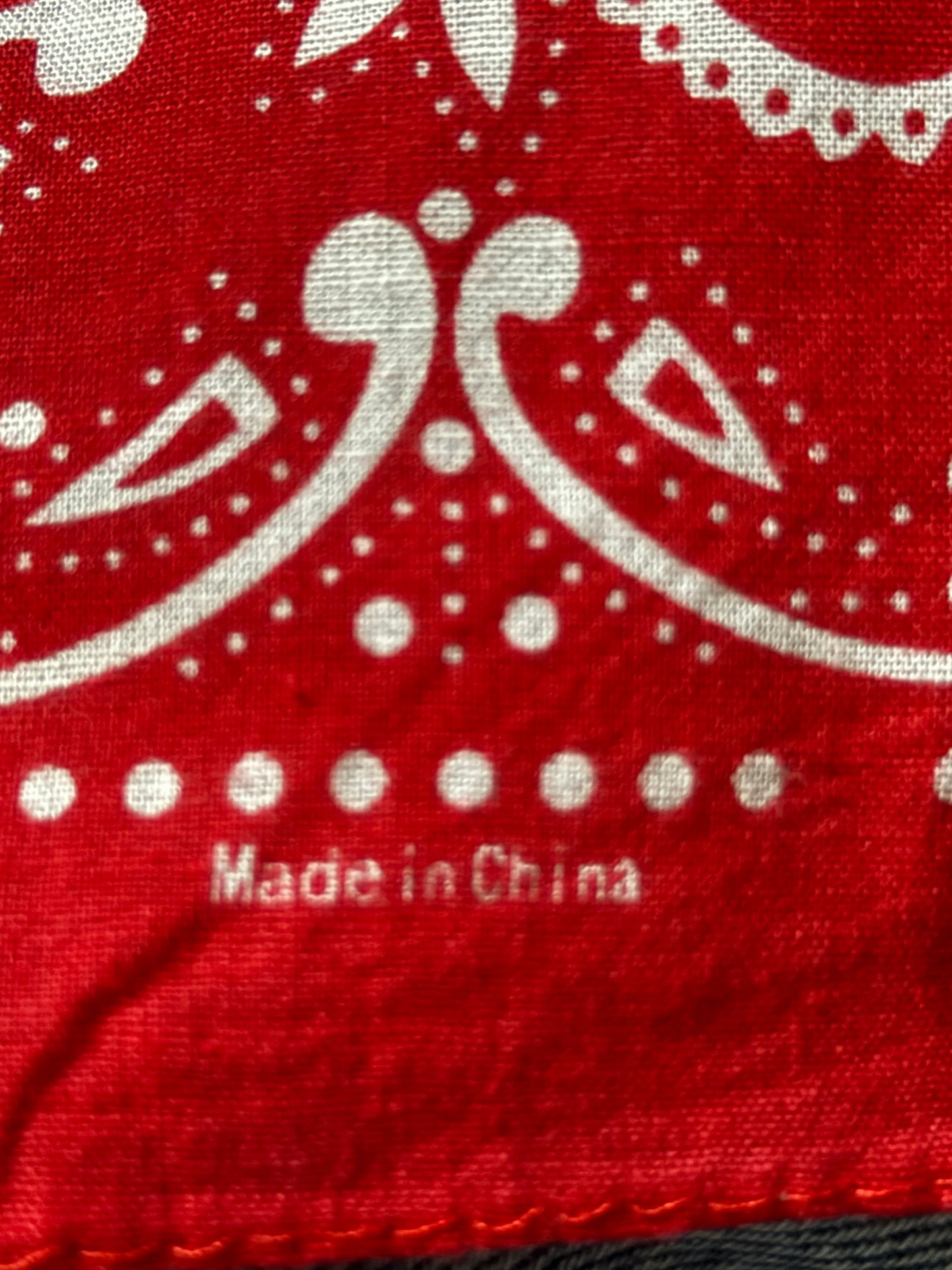 Vintage Red and White Bandana  -003