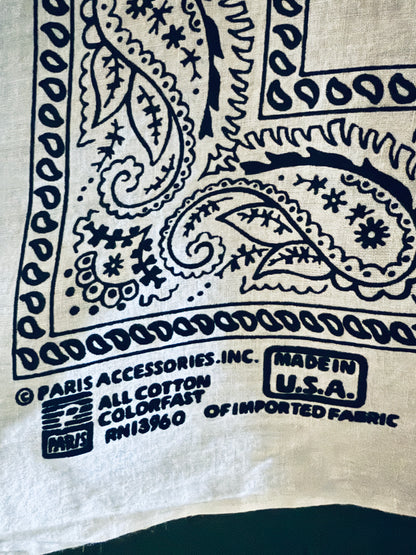 Vintage White Bandana by Paris Accessories -004