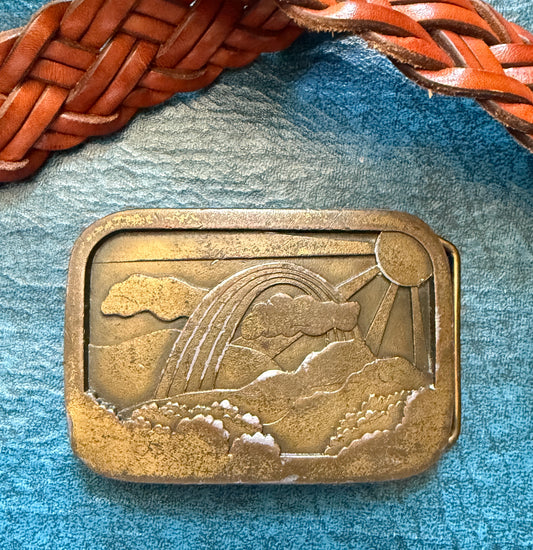 Rainbow Belt Buckle - 1977 Indiana Metal Craft