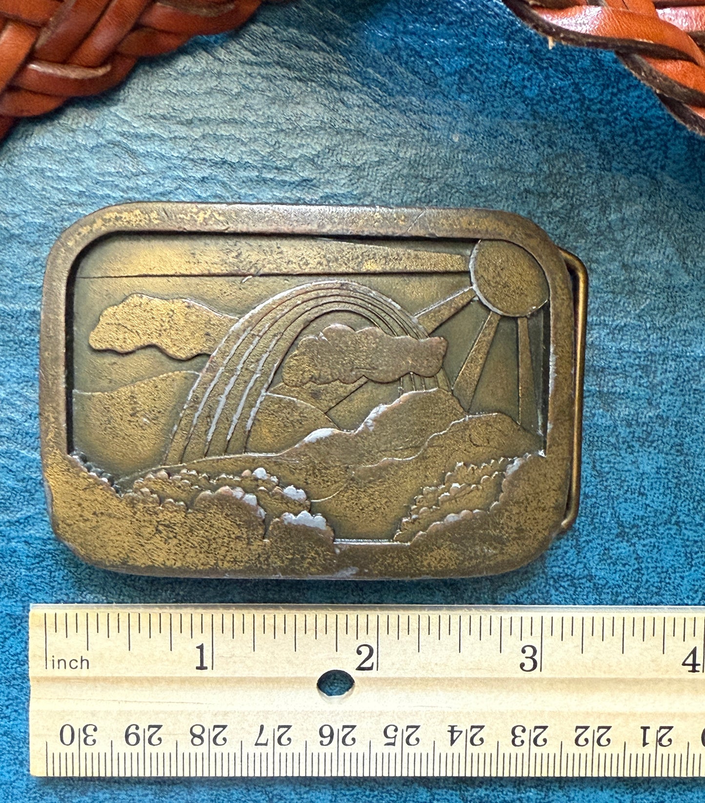 Rainbow Belt Buckle - 1977 Indiana Metal Craft