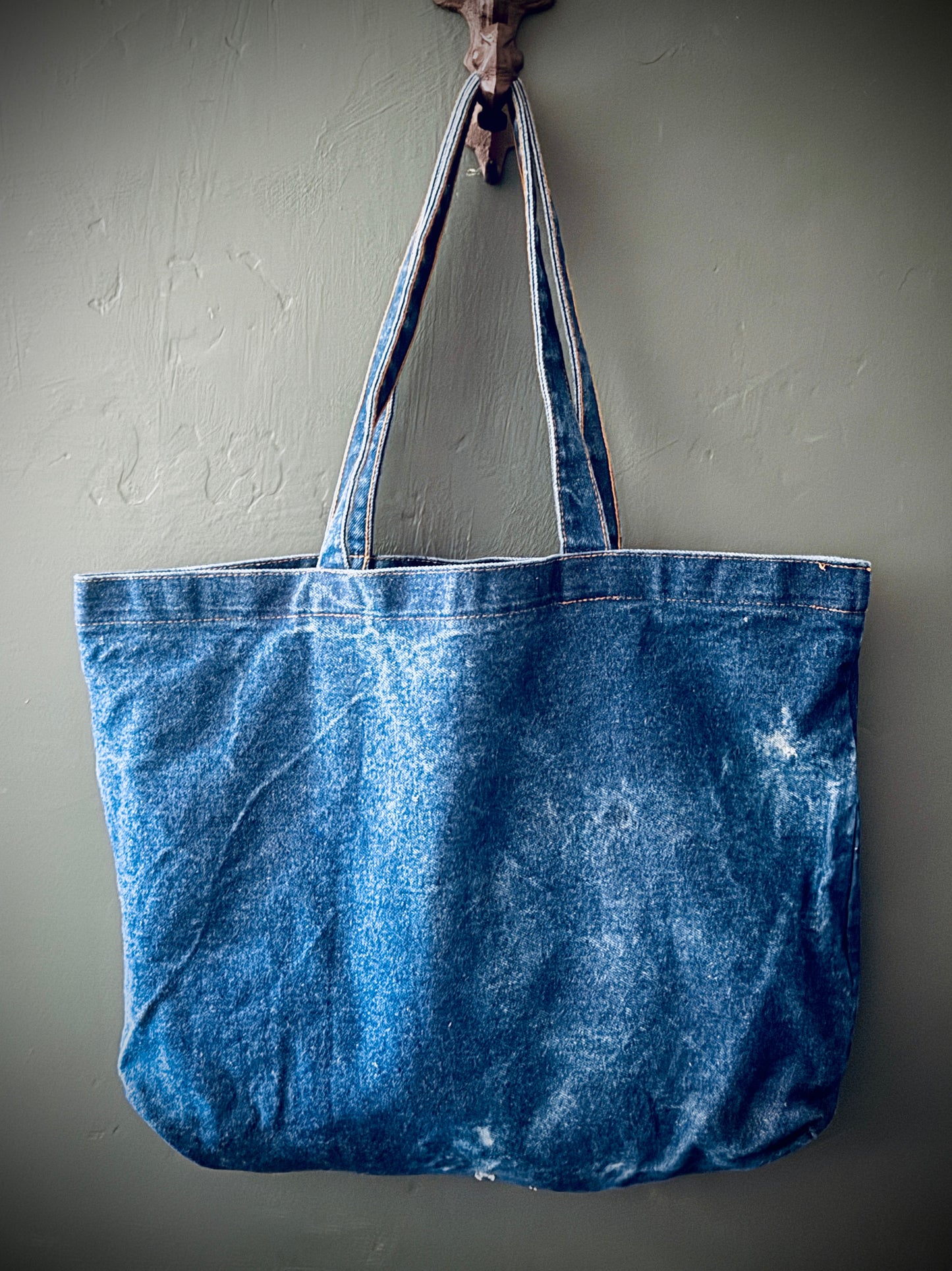 Vintage Denim Tote – “United We Stand”