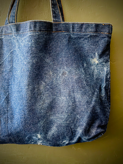 Vintage Denim Tote – “United We Stand”