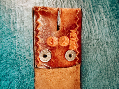 Vintage Hand‑Painted Leather Belt