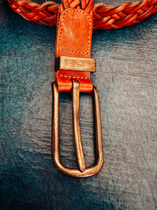 Vintage Woven Leather Belt
