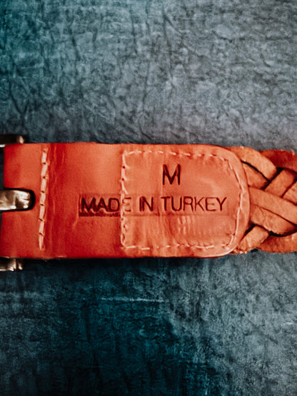 Vintage Woven Leather Belt