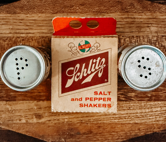 Vintage Schlitz Beer Salt & Pepper Shakers