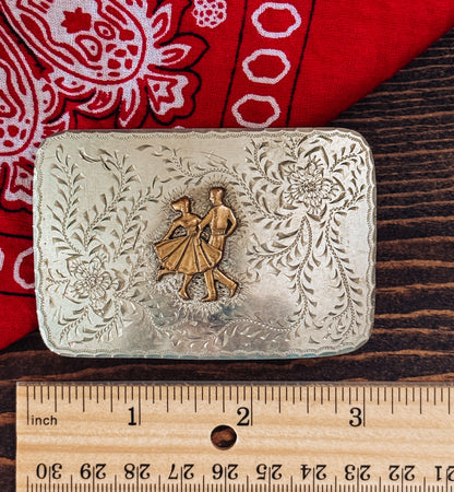 Vintage Square Dance Belt Buckle