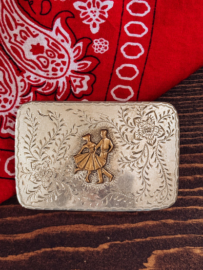 Vintage Square Dance Belt Buckle