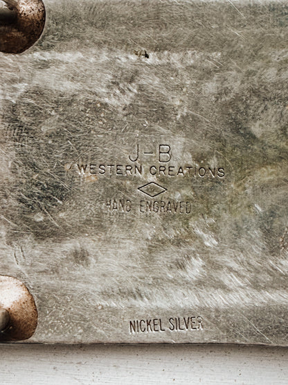 Vintage Square Dance Belt Buckle