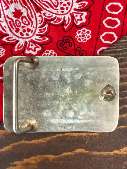 Vintage Square Dance Belt Buckle