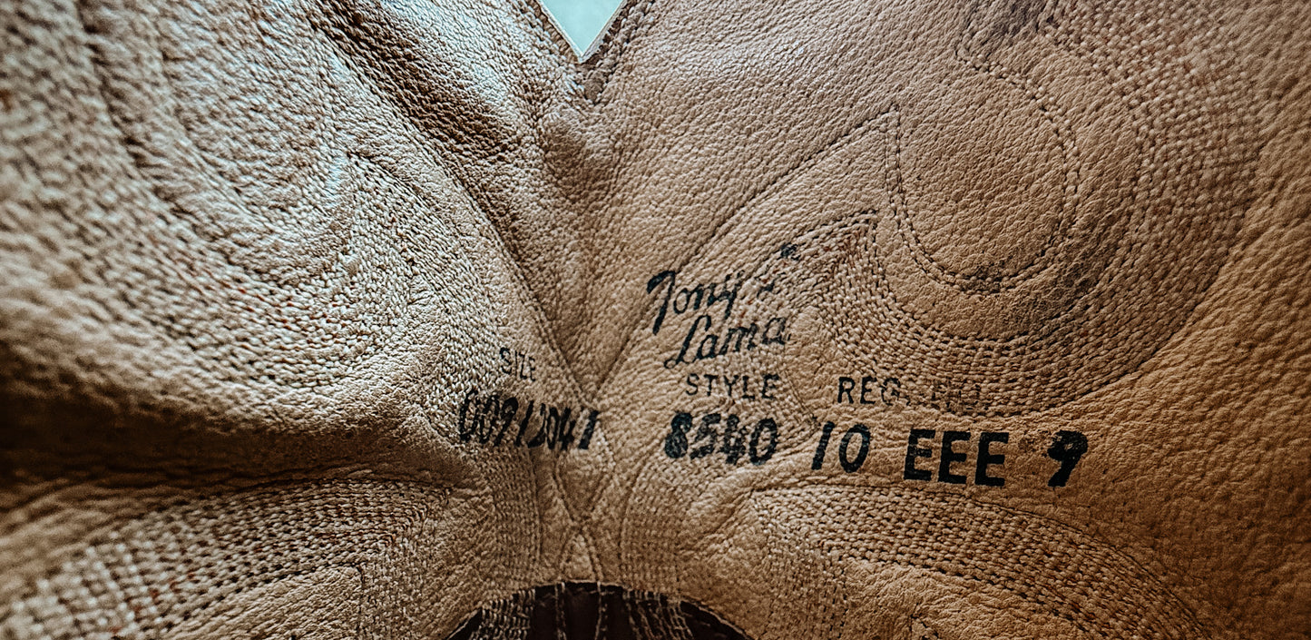 Vintage Tony Lama  Lizard Cowboy Boots