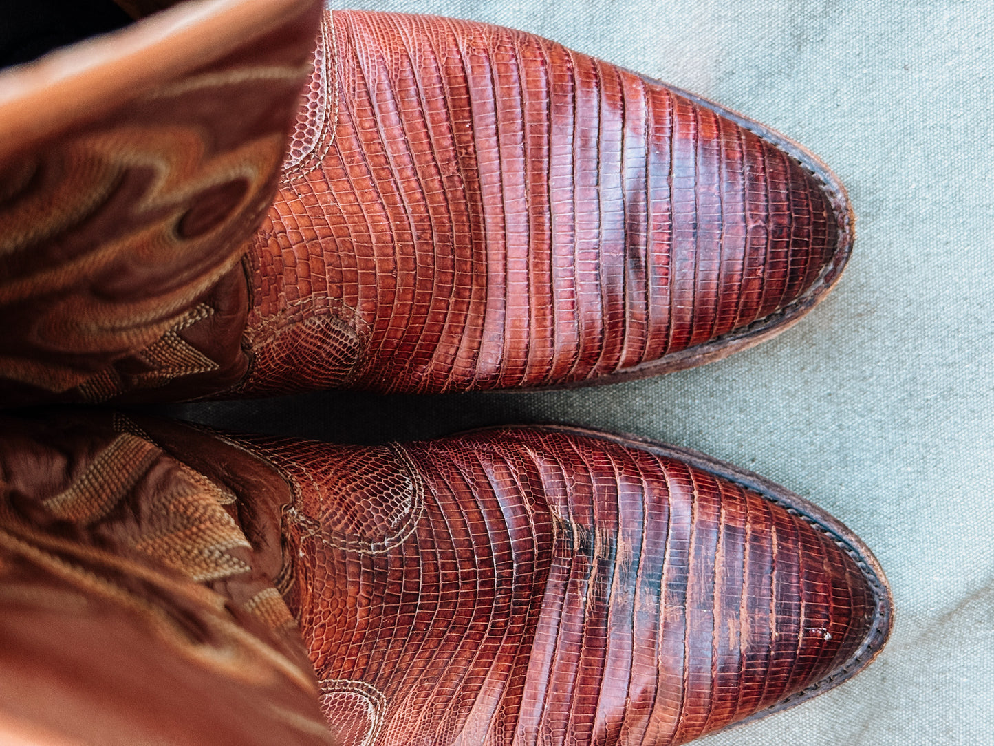 Vintage Tony Lama  Lizard Cowboy Boots