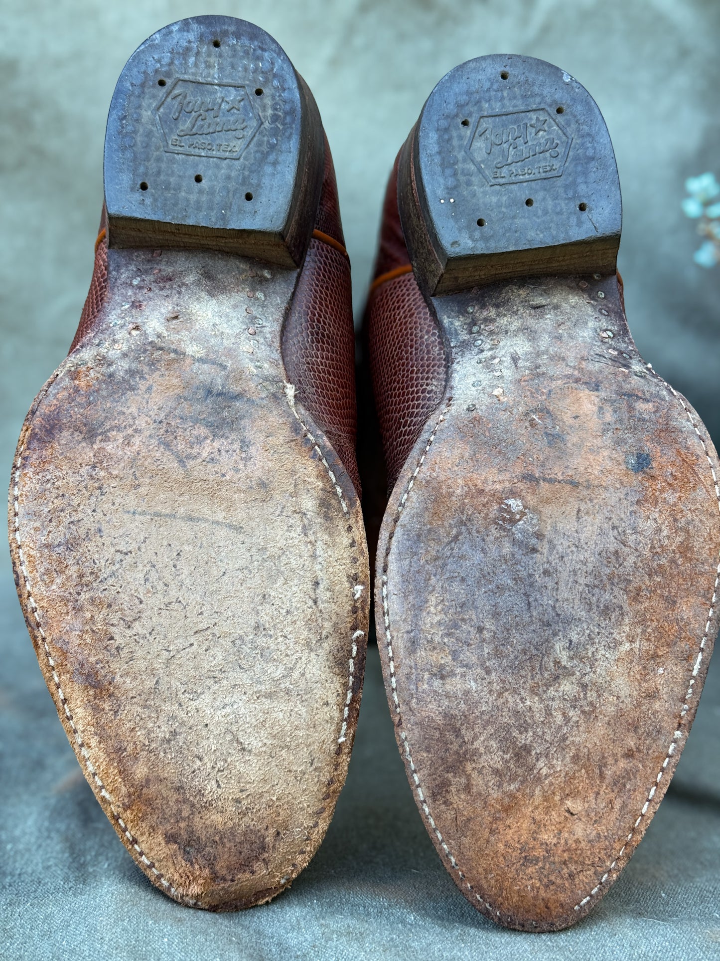 Vintage Tony Lama  Lizard Cowboy Boots