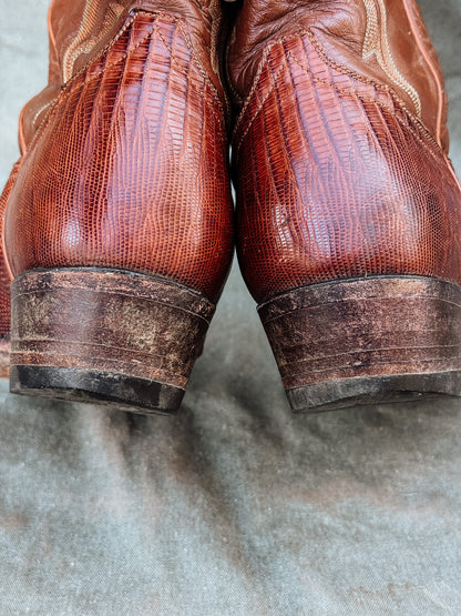 Vintage Tony Lama  Lizard Cowboy Boots