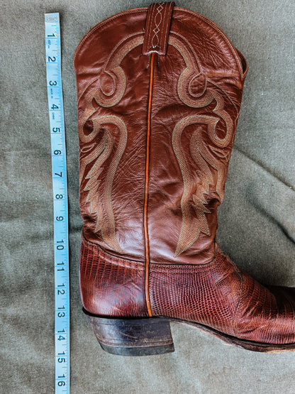Vintage Tony Lama  Lizard Cowboy Boots