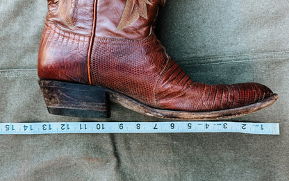 Vintage Tony Lama  Lizard Cowboy Boots