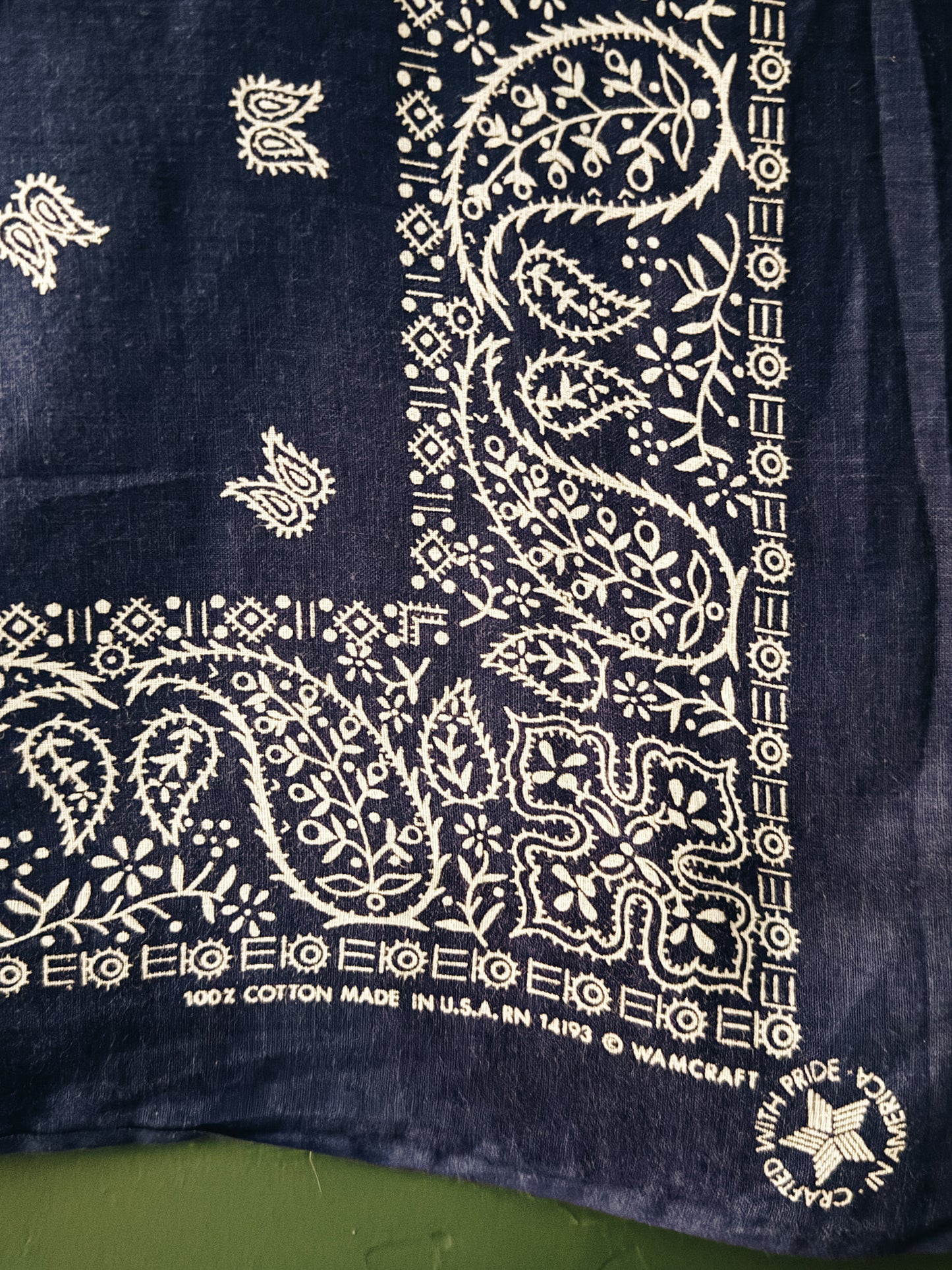 Vintage Wamcraft Bandana Made in USA
