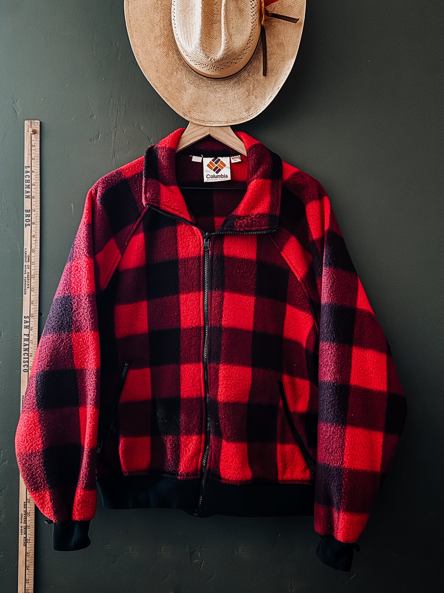 Columbia Buffalo Plaid Fleece Jacket -Vintage