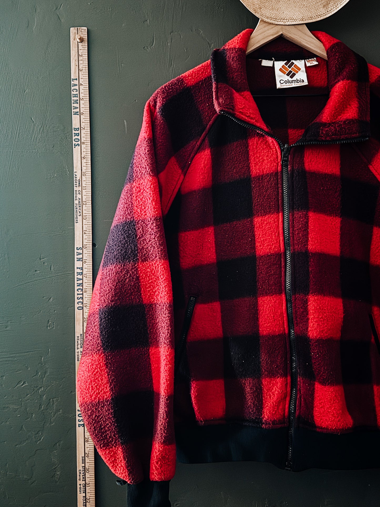 Columbia Buffalo Plaid Fleece Jacket -Vintage