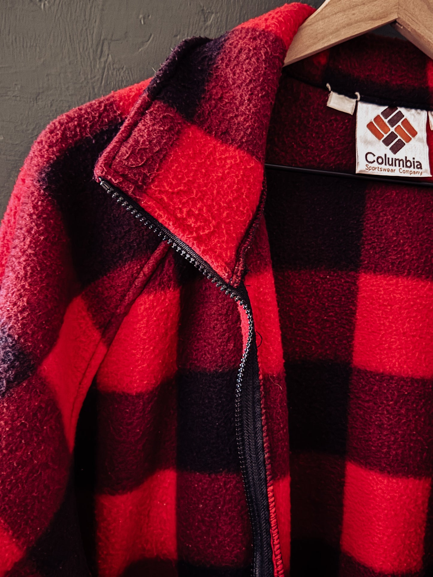 Columbia Buffalo Plaid Fleece Jacket -Vintage