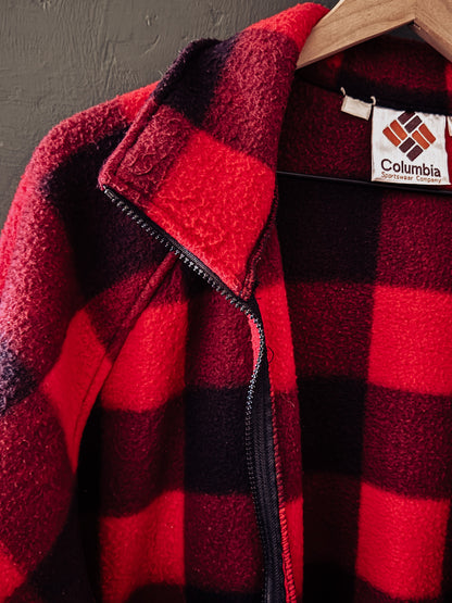 Columbia Buffalo Plaid Fleece Jacket -Vintage