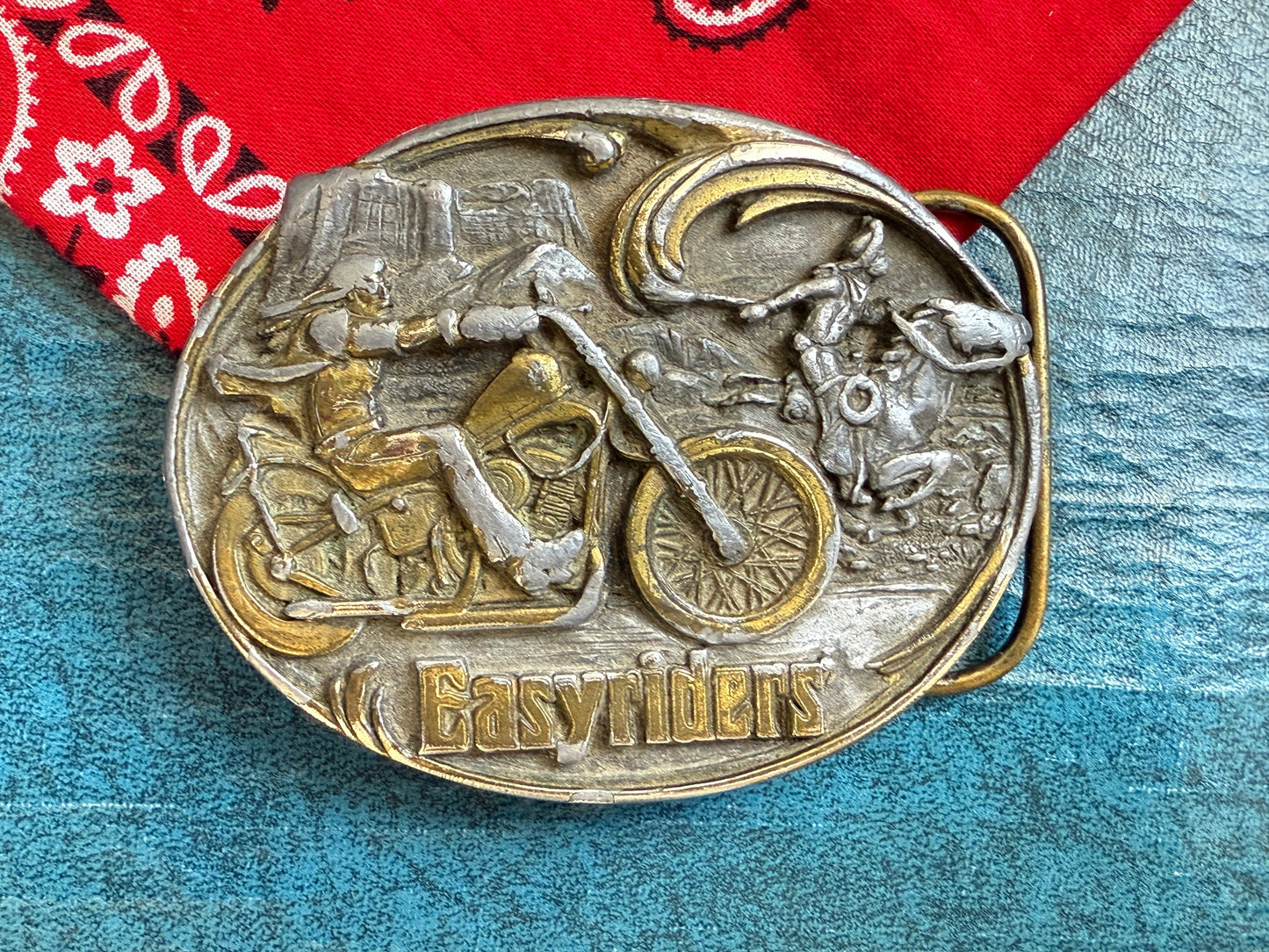 EasyRiders Belt Buckle - David Mann’s legendary “Ghostrider” - super rare buckle